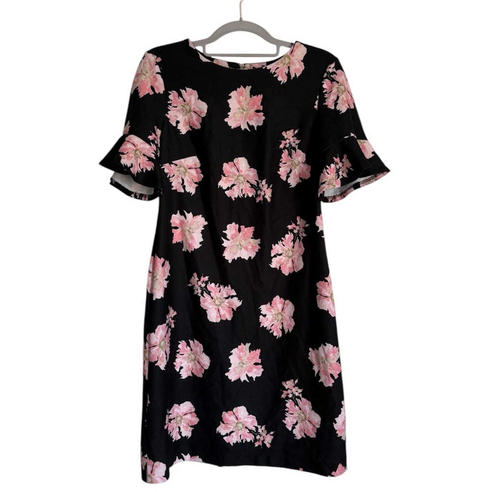 Tommy Hilfiger Black and Pink Floral Mini Dress